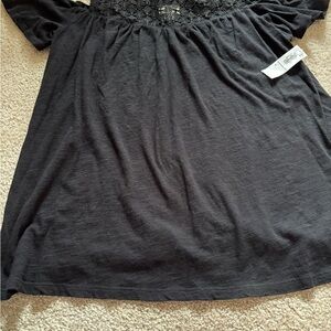 Old Navy Black Lace Detail Top